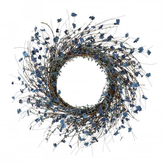 22" Blue Wildflower Wreath by Ashland®